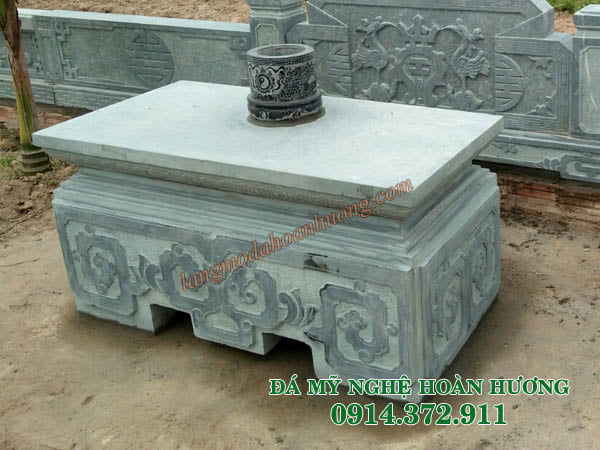 Mẫu bàn lễ đá đơn giản sử dụng cho Khu lăng mộ, bàn thờ đá cho Khu lăng mộ