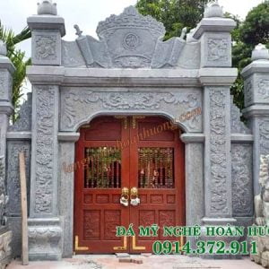 Mẫu cổng tam quan đá đẹp CĐ-08 Mẫu cổng tam quan đá đẹp CĐ-08