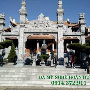 Mẫu cổng tam quan đá đẹp CĐ-08