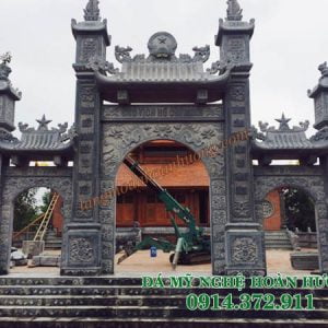 Mẫu cổng tam quan đá đẹp CĐ-06