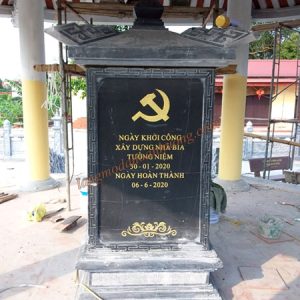 Mẫu Bia đá tự nhiên - Bia đá tưởng niệm có mái 10