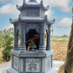 Mẫu Mộ Lục Giác Đá 2 Mái Đẹp MĐ-28 Mẫu Mộ Lục Giác Đá 2 Mái Đẹp MĐ-28