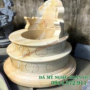 Mẫu mộ tròn đá vàng MĐ-23 Mẫu mộ tròn đá vàng MĐ-23
