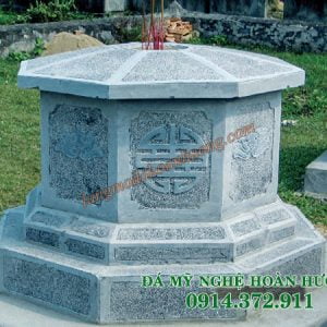 Mẫu Mộ Lục Giác Đá 2 Mái Đẹp MĐ-28 Mẫu Mộ Lục Giác Đá 2 Mái Đẹp MĐ-28