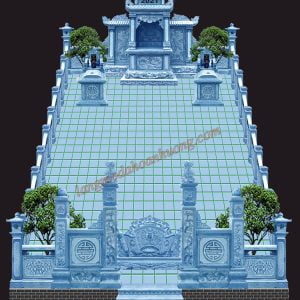 Thiết kế khu lăng mộ đá đẹp 12 có diện tích khoảng 80m2