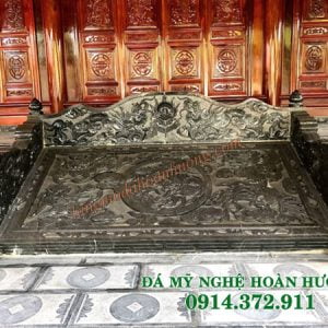 Chiếu đá tứ linh làm bằng đá xanh rêu, chiếu rồng đá, chiếu thờ đá