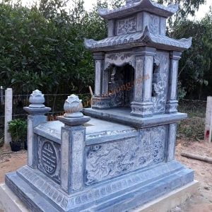 Mẫu Mộ 2 mái đá đẹp MĐ-35 Mẫu Mộ 2 mái đá đẹp MĐ-35