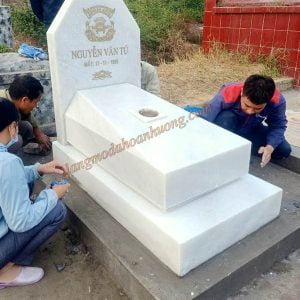 Mộ đá không mái, Mẫu mộ đá trắng đẹp, mộ đá hiện đại, mộ đá đơn giản, Mộ đá châu âu