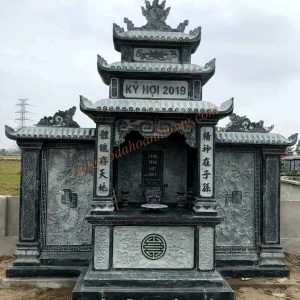 Mẫu lăng cánh đá đẹp chạm tứ quý 28