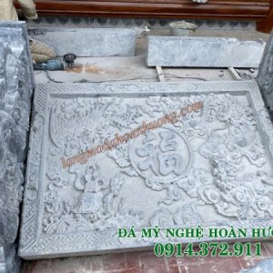 Mẫu chiếu đá tứ linh chạm Chữ Phúc 10 Mẫu chiếu đá tứ linh chạm Chữ Phúc 10