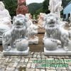 Tượng Con sư tử đá trắng 01