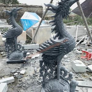 Mẫu Con hạc đá đẹp cưỡi rùa 02