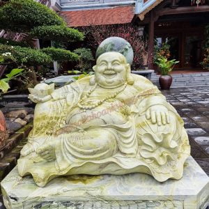 Mẫu Tượng Phật di lặc đá xanh ngọc TĐ-14