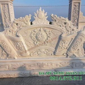 Mẫu Cuốn thư đá trắng CT-19 Mẫu Cuốn thư đá trắng CT-19