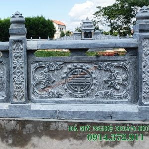 Mẫu lan can đá chạm chữ Thọ đẹp LCĐ-18 Mẫu lan can đá chạm chữ Thọ đẹp LCĐ-18