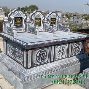 Mẫu mộ bành đá 3 ngôi liền nhau MĐ-68 Mẫu mộ bành đá 3 ngôi liền nhau MĐ-68