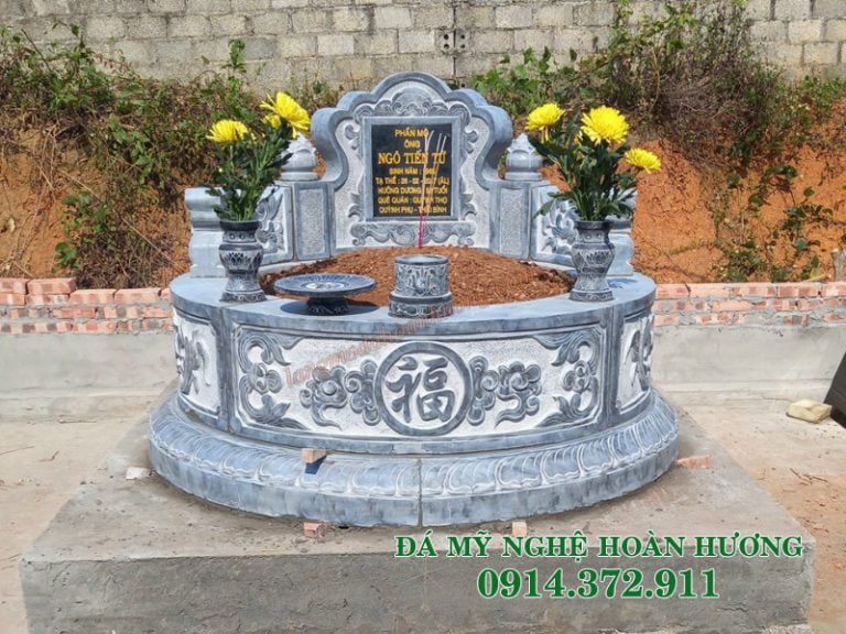 Mẫu mộ đá tròn đẹp MĐ-69