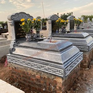 Mẫu mộ tam cấp đẹp mộ đá không mái MĐ-70