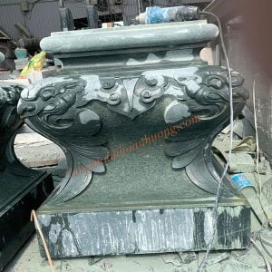 Mẫu lan can đá 2 tầng chạm bông sen thủng LCĐ-22 Mẫu lan can đá 2 tầng chạm bông sen thủng LCĐ-22