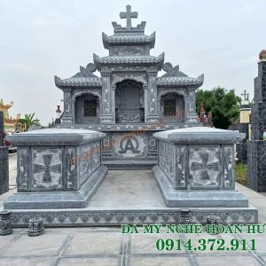 Mẫu lăng mộ đạo đá đẹp 44