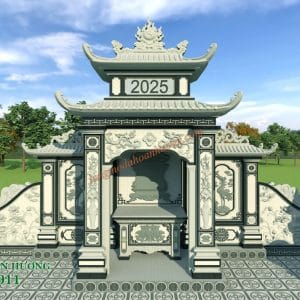 Phối cảnh mẫu lầu thờ cánh đá đẹp 46