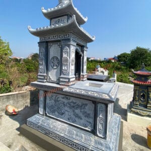 Mẫu mộ đá 2 mái MĐ-79