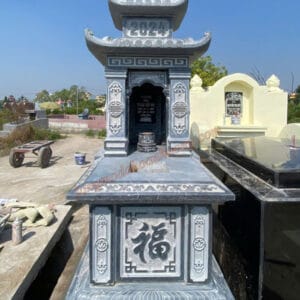 Mẫu mộ đá 2 mái MĐ-79