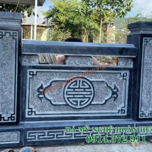 Mẫu lan can đá chữ Thọ LCĐ-25