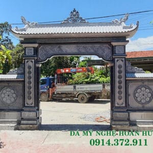 Mẫu cổng đá 1 mái đẹp CĐ-25 Mẫu cổng đá 1 mái đẹp CĐ-25
