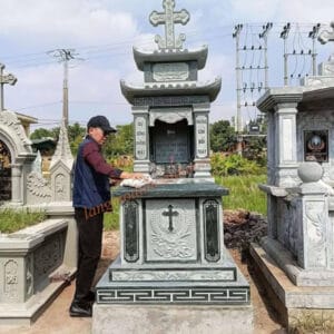 Mẫu mộ đạo đá 2 mái MĐ-82