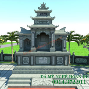 Thiết kế lăng cánh hộp 3 mái đẹp 48