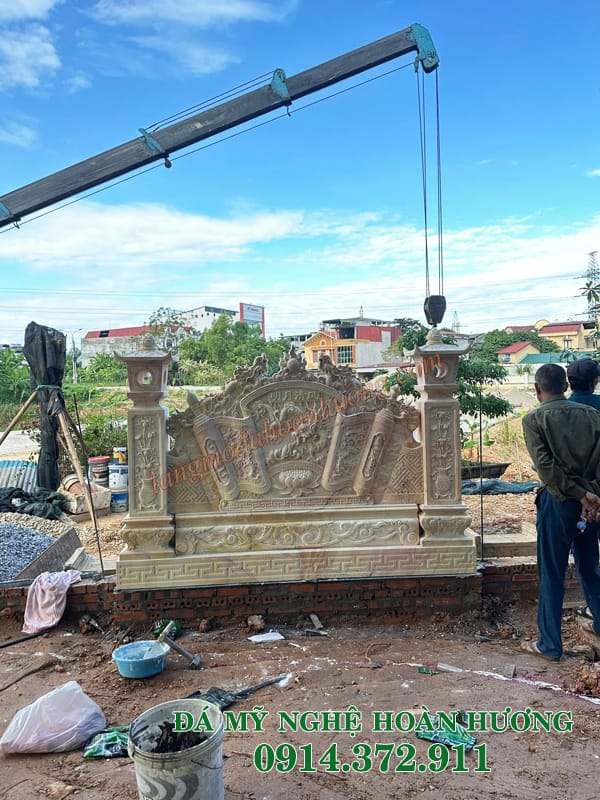 Cuốn thư đá, Bình phong đá, Cuốn thư đá có cột đèn