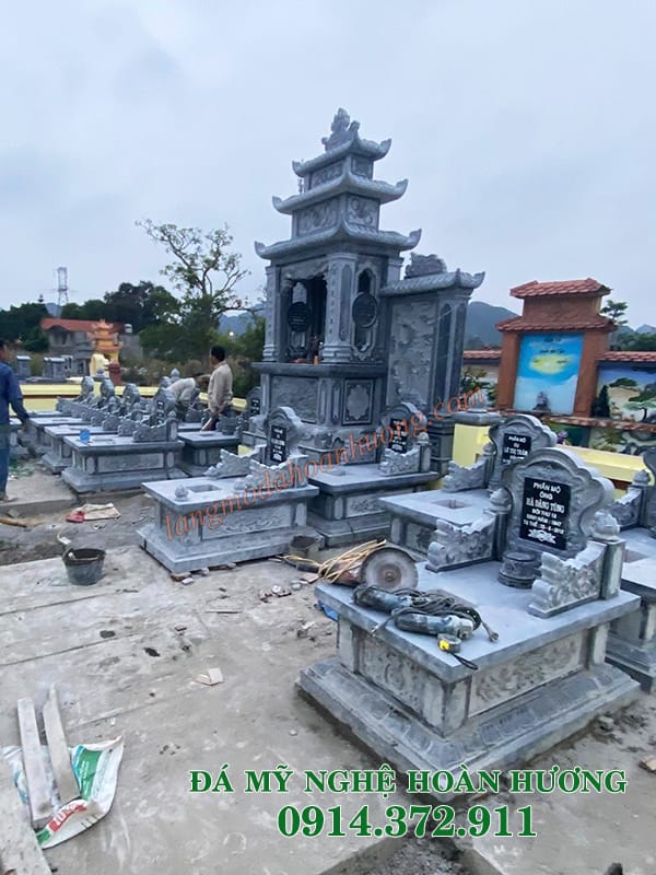Lắp đặt lăng mộ đá đẹp tại Thái bình