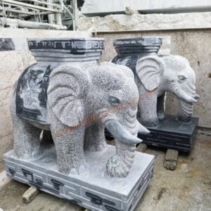 Mẫu tượng con voi đá đẹp 03